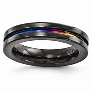Black Titanium Anodized 4mm Wedding Band
