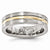 Titanium and 14k Yellow Gold Polished & Brushed 6mm Wedding Band