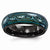 Black Titanium Domed Anodized Teal 6mm Wedding Band