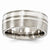 Titanium & Sterling Silver Brushed 9mm Wedding Band