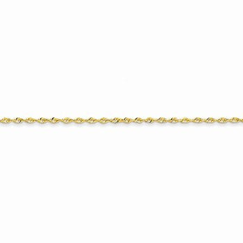 14K Yellow Gold Diamond-Cut Extra-Light Rope Chain