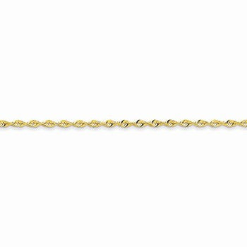 14K Yellow Gold Diamond-Cut Extra-Light Rope Chain