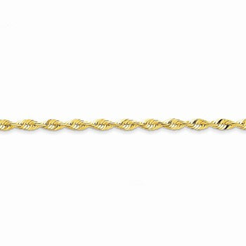 14K Yellow Gold Diamond-Cut Extra-Light Rope Chain
