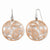 Sterling Silver Rose-tone 18k Flash Plated Earrings