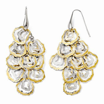 Sterling Silver Gold-tone 18k Flash Plated Earrings