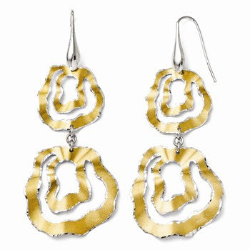 Sterling Silver Gold-tone 18k Flash Plated Earrings