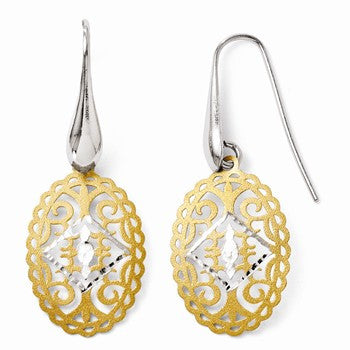 Sterling Silver Gold-tone 18k Flash Plated Earrings