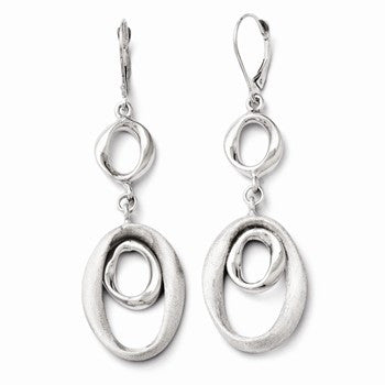 Sterling Silver Dangle Leverback Earrings