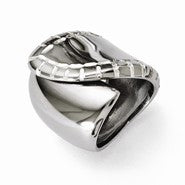 Leslies Sterling Silver and Ruthenium-plated Polished Adjustable Ring