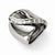 Leslies Sterling Silver and Ruthenium-plated Polished Adjustable Ring