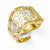 Sterling Silver Gold-tone 18k Flash Plated Adj. Ring