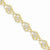 14K Yellow Gold Two-Tone Scalloped Oval with Flower Bracelet