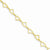 14K Yellow Gold Flat Open Hearts Bracelet
