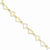 14K Yellow Gold Flat Diamond-Cut Open Hearts Bracelet