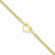 14K Yellow Gold Fancy Franco with Diamond-Cut Open Puff Heart Bracelet