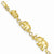 14K Yellow Gold Graduated Elephant Bracelet