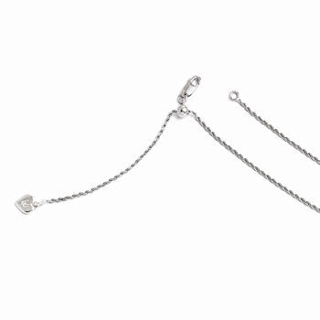 Sterling Silver Adjustable Rope Chain