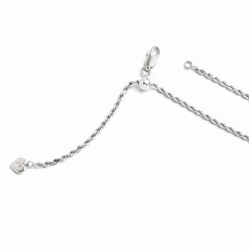 Sterling Silver Adjustable Rope Chain