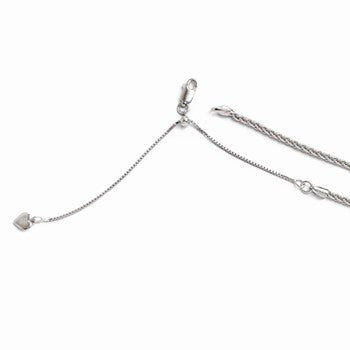 Sterling Silver Adjustable Spiga Chain