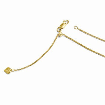 Sterling Silver Gold-Plated Adjustable Ustable Wheat Chain
