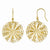 Sterling Silver Gold-tone 14k Yellow Gold Flash Plated Diamond-cut Earrings