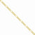 14K Yellow Gold Flat Figaro Chain