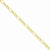 14K Yellow Gold Flat Figaro Chain