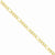 14K Yellow Gold Flat Figaro Chain