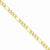 14K Yellow Gold Flat Figaro Chain