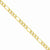 14K Yellow Gold Flat Figaro Chain Bracelet