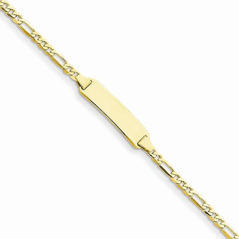 14K Yellow Gold Figaro Id Bracelet