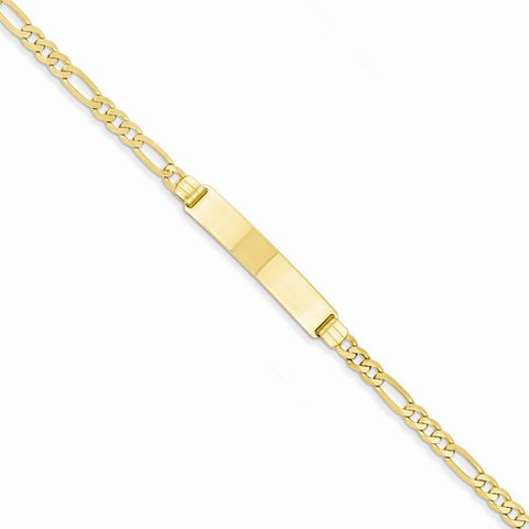 14K Yellow Gold Figaro Id Bracelet