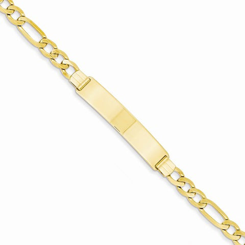 14K Yellow Gold Figaro Id Bracelet