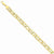 14K Yellow Gold Solid Hand -Polished Anchor Link Bracelet