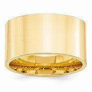 14k Yellow Gold 12mm Standard Flat Comfort Fit Wedding Band