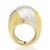 Leslies SS Yellow/White Adj.Ring, Jewelry Ring