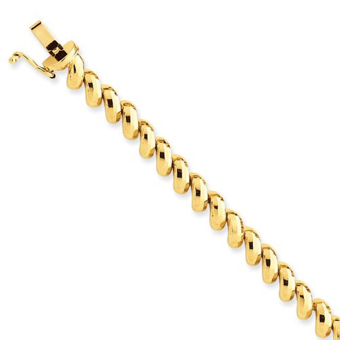 14K Yellow Gold Faceted San Marco Bracelet