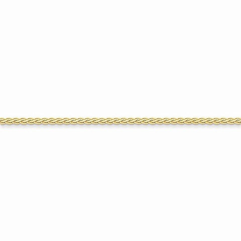 14K Yellow Gold Flat Wheat Chain Bracelet