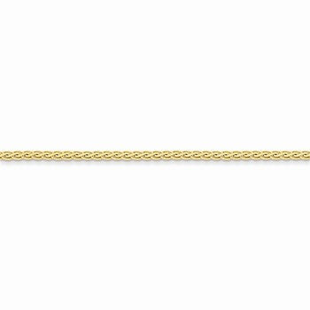 14K Yellow Gold Flat Wheat Chain
