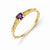 14k Yellow Gold 3mm Amethyst Birthstone Baby Ring