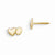 14k Yellow Gold Double Heart Earrings