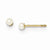 14k Yellow Gold Button Freshwater Cultured Pearl Earrings