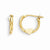 14k Yellow Gold Heart Hoop Earrings