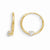 14k Yellow Gold Endless CZ Hoop Earrings