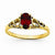 14k Yellow Gold Synthetic Garnet Ring