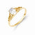 14k Yellow Gold Synthetic White Spinel Ring