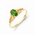 14k Yellow Gold Synthetic Emerald Ring