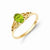 14k Yellow Gold Synthetic Peridot Ring