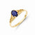14k Yellow Gold Synthetic Sapphire Spinel Ring