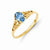 14k Yellow Gold Synthetic Blue Zircon Ring